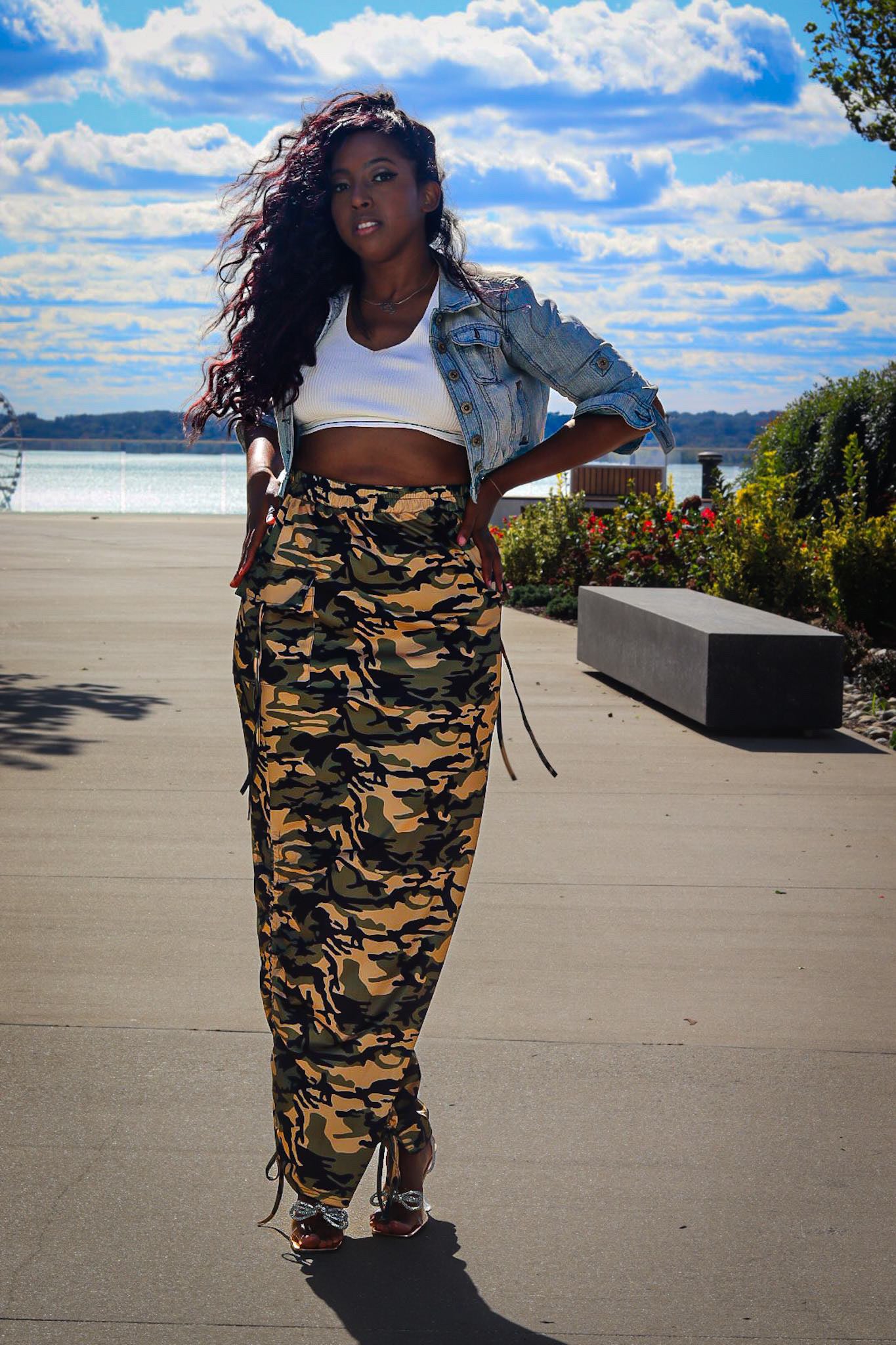 Camo cargo skirt hotsell